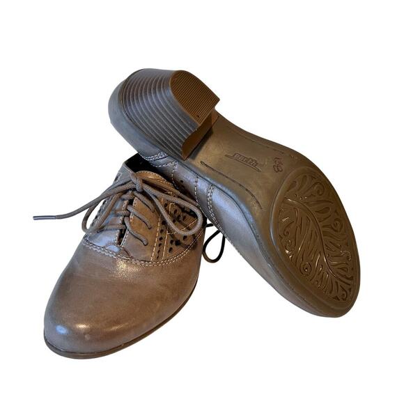 Earth Escape Khaki Preppy Oxford Leather Lace Up 2" Heel Women's 6.5 - Picture 6 of 9